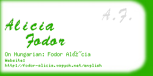 alicia fodor business card